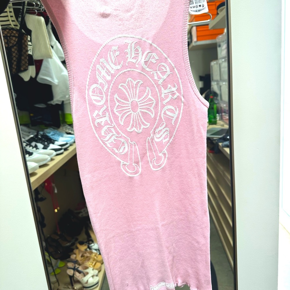 Chrome Hearts Pink Horseshoe Tank New size small SOLD